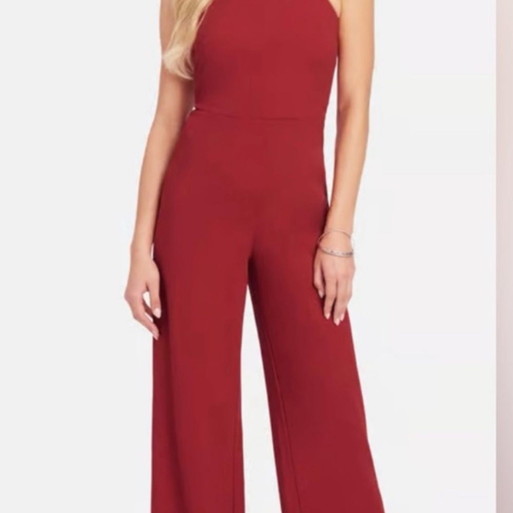 Bebe Chic Beautiful burgundy Jumpsuit